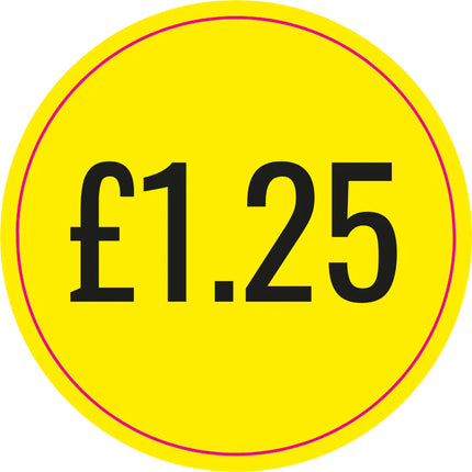 Price Stickers £1.25 (Sheet of 60)