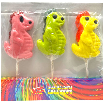 Kandy Kandy Rock Pops Dino Lolly 80g (Case of 27)