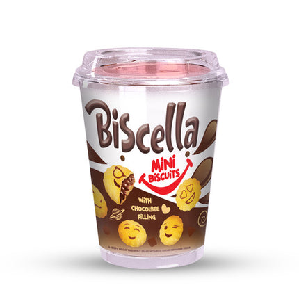 Biscella Mini Biscuits with Chocolate Filling (125g) case of 12