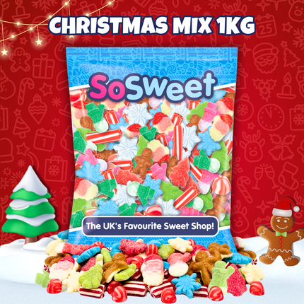 SoSweet Christmas Sweet Mix Bag 1kg (Case of 12)