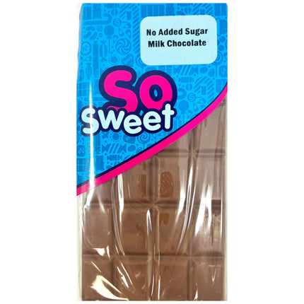 SoSweet Sugar Free Milk Chocolate Bar 80g (Case of 12)