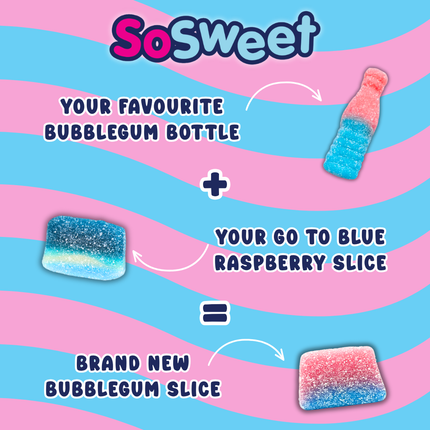 SoSweet Bubblegum Slices 1kg (Case of 12)