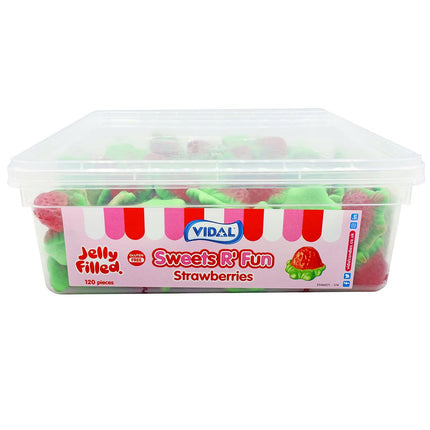 Vidal Jelly Filled Strawberries Tub 780g