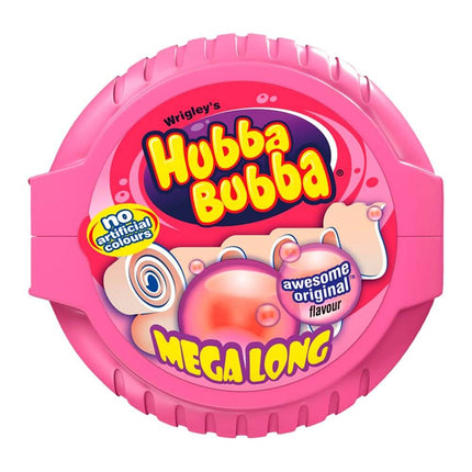 Hubba Bubba Original Fancy Fruit Bubblegum Mega Long Tape 56g (Case of 12)