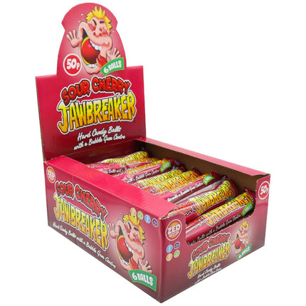 Zed Candy Jawbreakers Sour Cherry 6 Ball Pack (Box of 24)