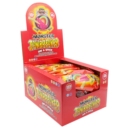 Zed Candy Monster Jawbreakers on a Stick 60g (Box of 20)