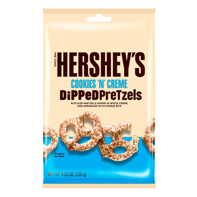 Hershey's Dipped Pretzels Cookies & Cream Bag 120g (Case of 12)
