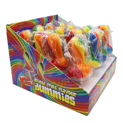 Kandy Kandy Rock Lollipop Large Fruit Dummies on a Stick (120g) case of 16