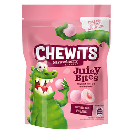 Chewits Juicy Bites Strawberry Bag 115 (Case of 10)