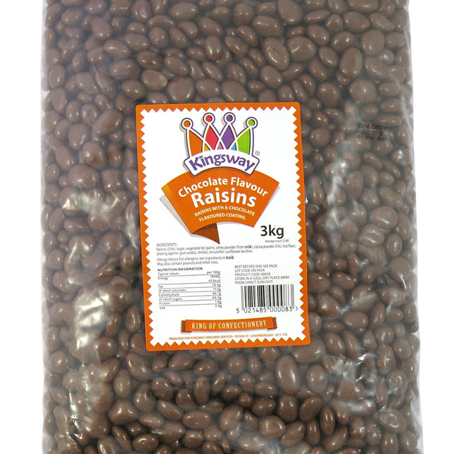 Kingsway Chocolate Flavour Coated Raisins 3kg