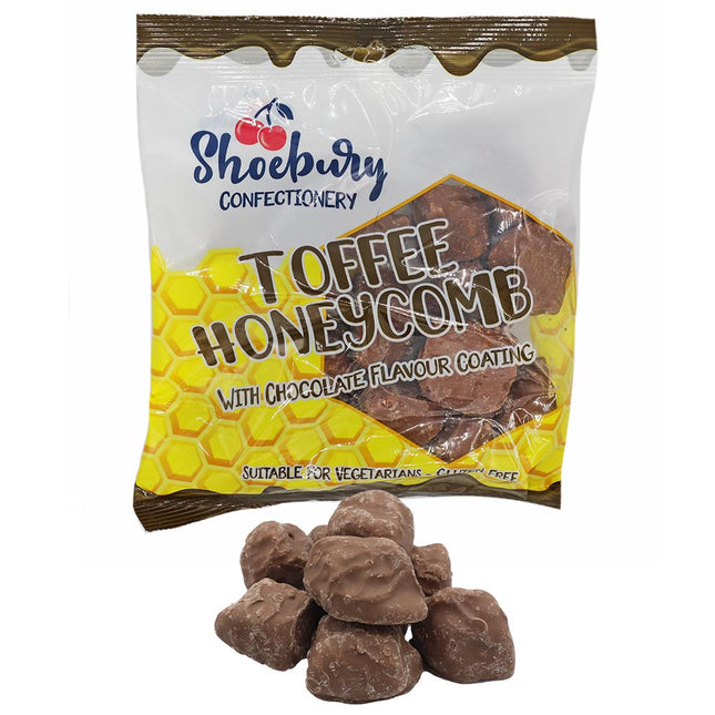 Shoebury Chocolate Honeycomb Cinder Toffee Bags 150g (Case of 14)