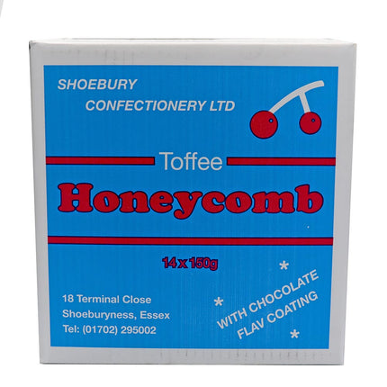 Shoebury Chocolate Honeycomb Cinder Toffee Bags 150g (Case of 14)