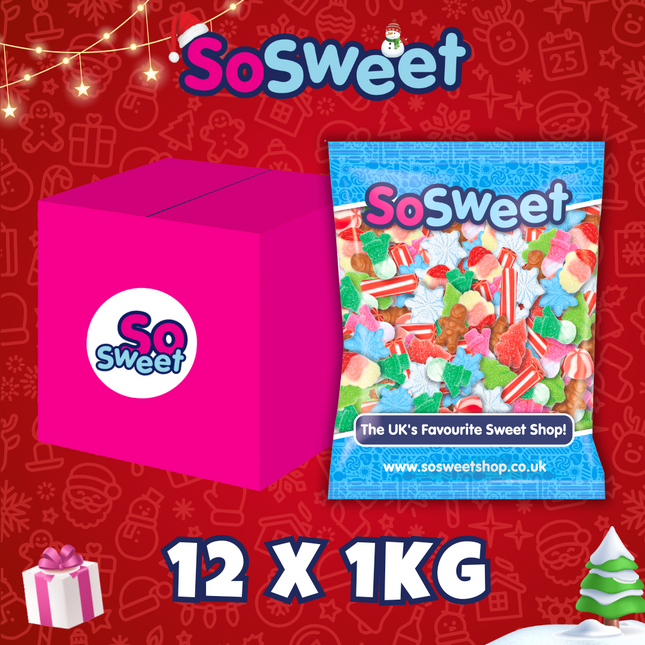 SoSweet Christmas Sweet Mix Bag 1kg (Case of 12)