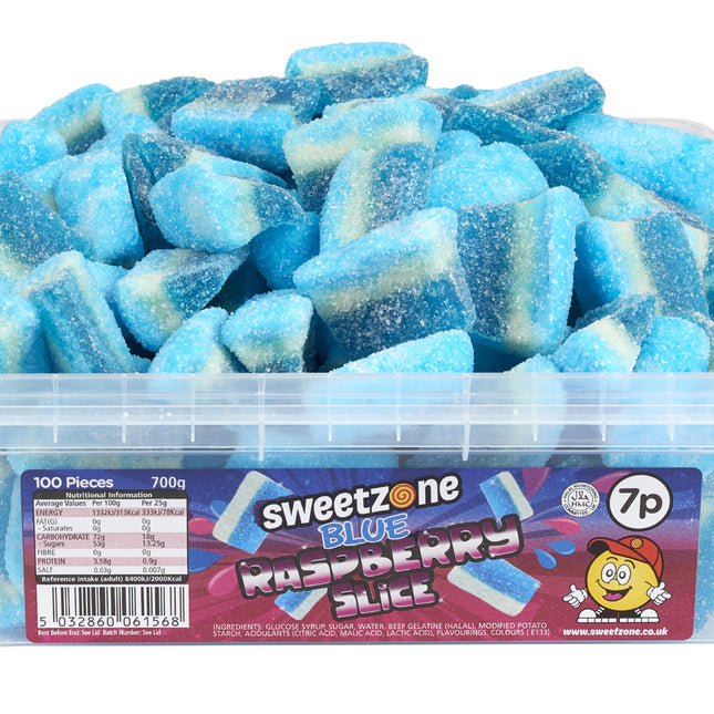 Sweetzone Blue Raspberry Slices Tub 700g