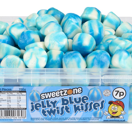Sweetzone Jelly Blue Twist Kisses Tub 700g