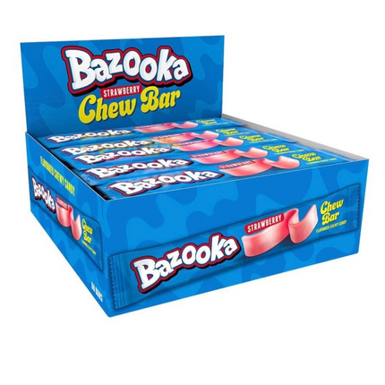 Bazooka Strawberry Chew Bar 14g PMP 15p (Case of 60)