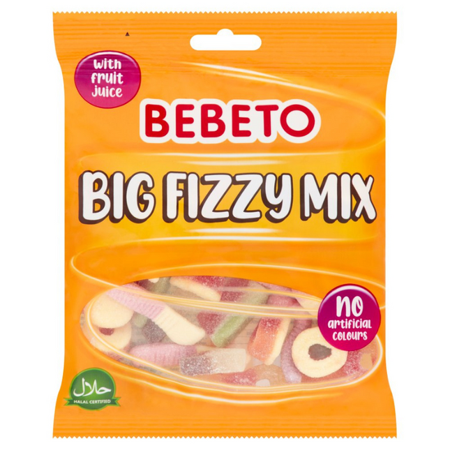 Bebeto Big Fizzy Mix Bag 150g (Case of 10)