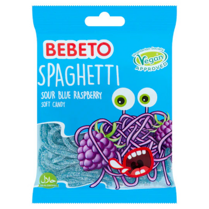 Bebeto Fizzy Blue Raspberry Spaghetti Bag 70g PMP 50p (Case of 20)