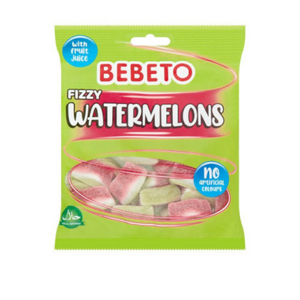 Bebeto Fizzy Watermelons Bag 150g (Case of 10)