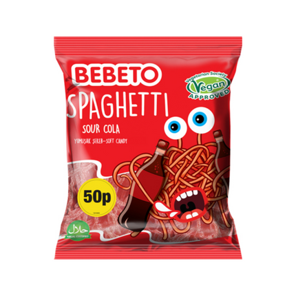 Bebeto Sour Cola Spaghetti Bag 70g PMP 50p (Case of 20)