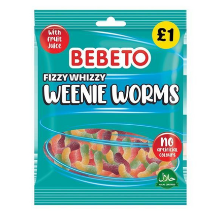 Bebeto Weenie Worms Bag 150g £1 PMP (Case of 10)