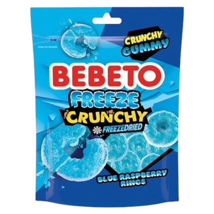 Bebeto Freeze Dried Blue Raspberry Rings 35g (Case of 12)