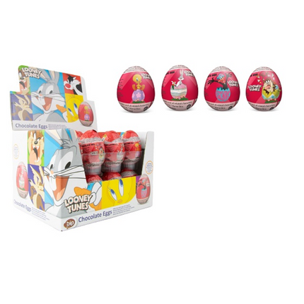 Bip Looney Tunes Surprise Eggs Milk Chocolate 20g (Case of 24)