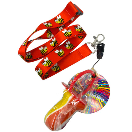 SoSweet Rock Lollipop Lanyard Bumble Bee 60g (Case of 36)