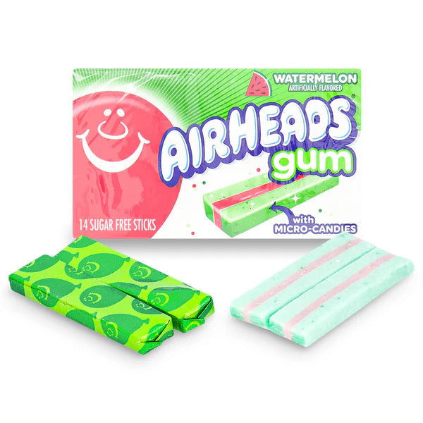 Airheads Gum Watermelon 33g (Case of 12)