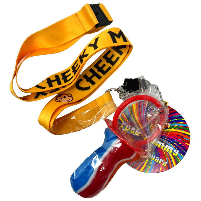SoSweet Rock Lollipop Lanyard Cheeky Monkey 60g (Case of 36)