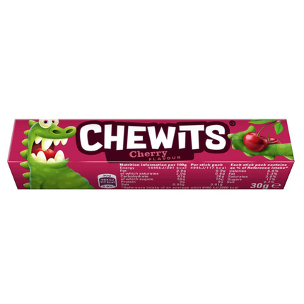 Chewits Sweet Cherry Sticks 30g (Case of 40)