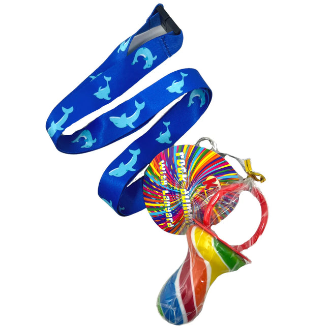 SoSweet Rock Lollipop Lanyard Dolphin 60g (Case of 36)