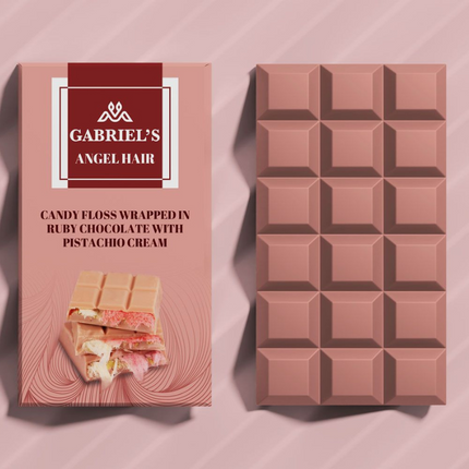 Gabriels Angel Hair Ruby Chocolate Bar 70g (Case of 12)