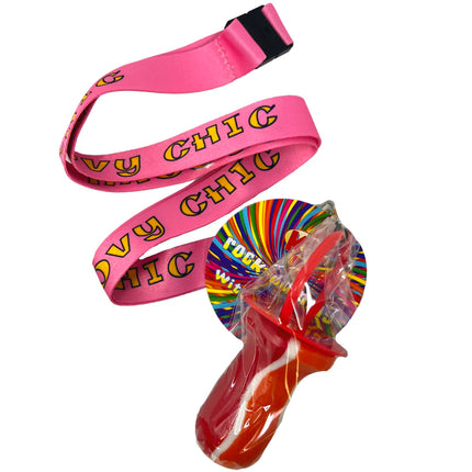 SoSweet Rock Lollipop Lanyard Groovy Chick 60g (Case of 36)