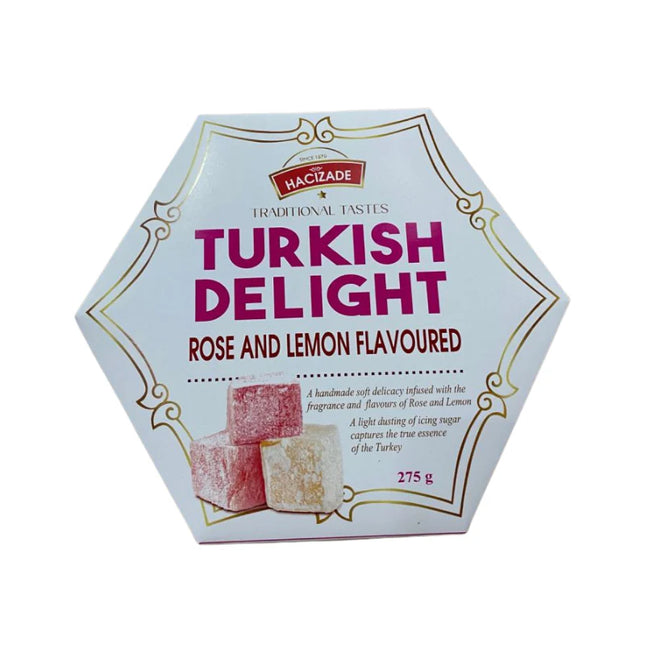 Hacizade Rose & Lemon Turkish Delight 275g (Case of 12)