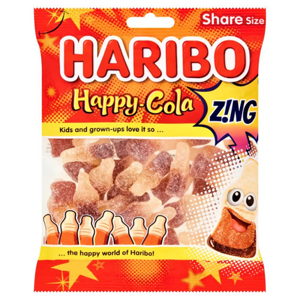 Haribo Happy Cola Zing Bag 160g (Case of 12)