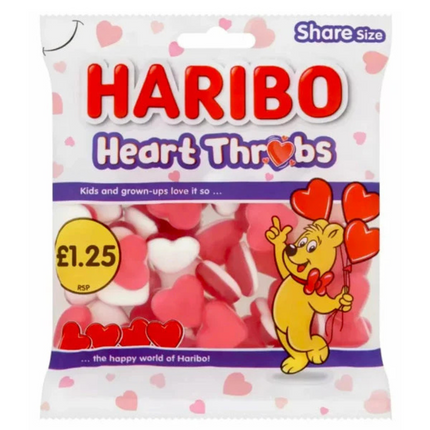 Haribo Heart Throbs (140g) PMP £1.25 (case of 12)