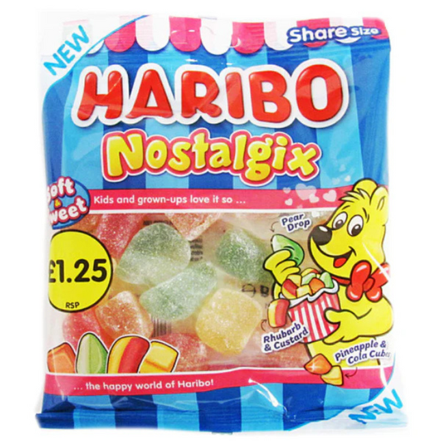 Haribo Nostalgix 140g PMP £1.25 (Case of 12)