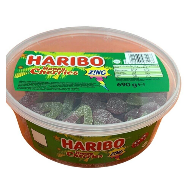 Haribo Happy Cherries Zing Tub 690g