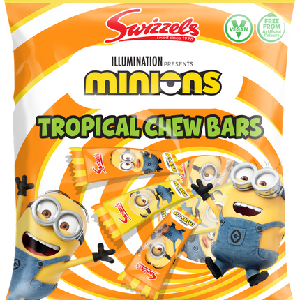 Swizzels Minions Tropical Chew Bars 120g PMP £1.15 (Case of 12)