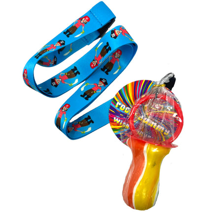 SoSweet Rock Lollipop Lanyard Pirate 60g (Case of 36)