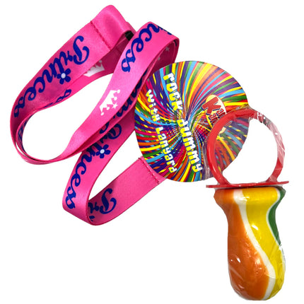 SoSweet Rock Lollipop Lanyard Princess 60g (Case of 36)
