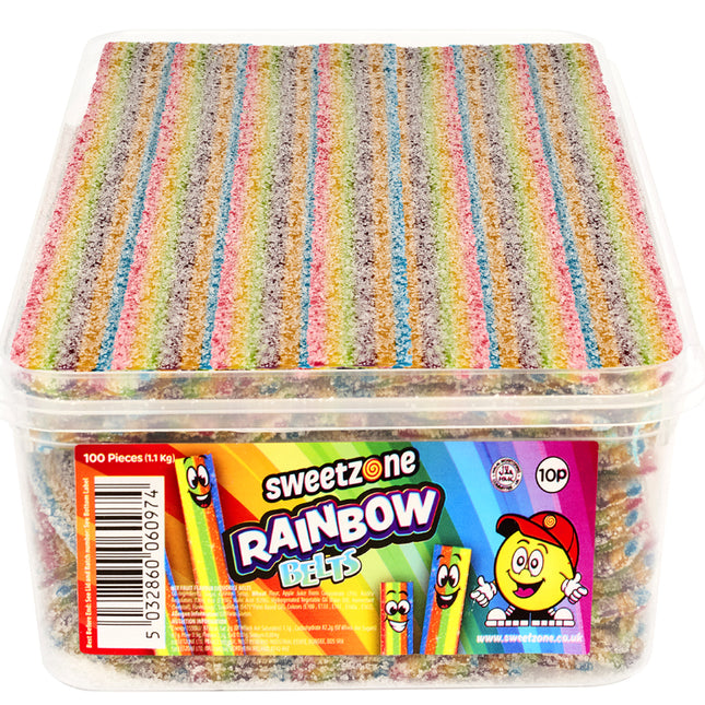 Sweetzone Belts Rainbow Tub (100pcs)