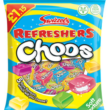 Swizzels Refreshers Choos 115g PMP £1.15 (Case of 12)