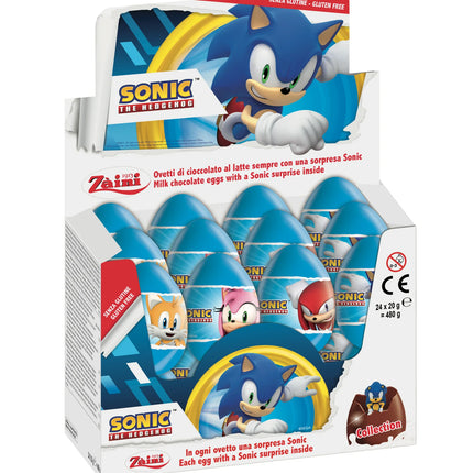 Zaini Sonic Surprise Eggs Milk Chocolate 20g (Case of 24)