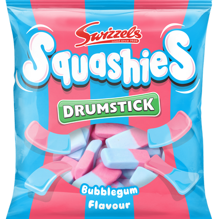 Swizzels Squashies Drumstick Bubblegum Bag 120g (Case of 12)