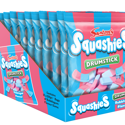 Swizzels Squashies Drumstick Bubblegum Bag 120g (Case of 12)