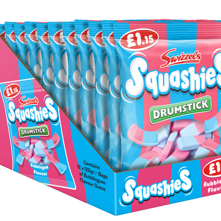 Swizzels Squashies Drumstick Bubblegum 120g PMP £1.15 (Case of 12)