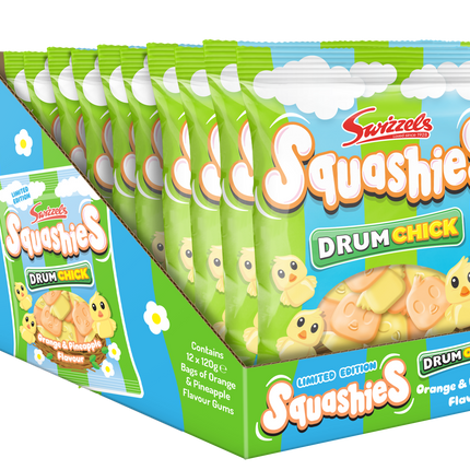 Swizzels Squashies DrumChick Bag 120g (Case of 12)