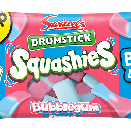 Swizzels Squashies Drumstick Bubblegum Pillow Pack 60g PMP 69p (Case of 30)
